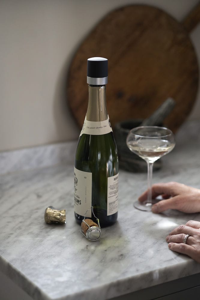 Axel wijn- en champagnekurk 2-pack, Zwart-zilver Sagaform