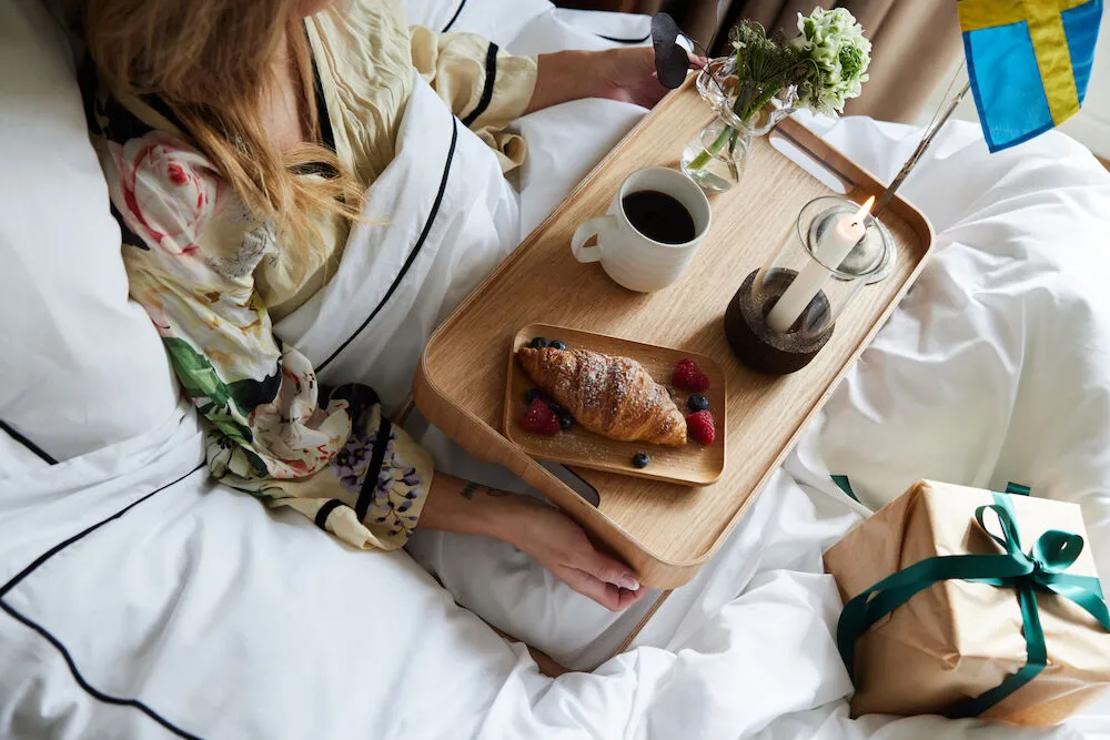 Carl dekbedovertrekset 150x210 cm, Wit Sagaform