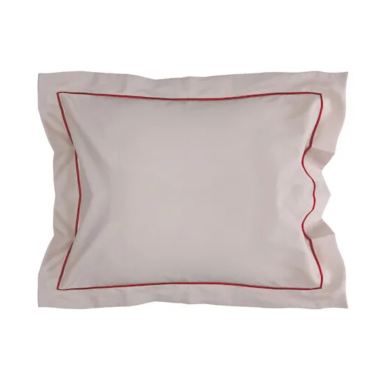 Carl kussensloop 50x60 cm, Beige-bordeauxrood Sagaform