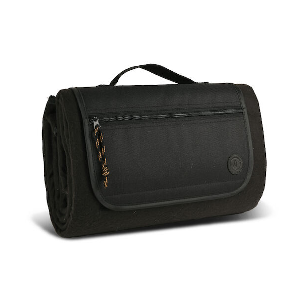 Sagaform City picknickdeken 130x170 cm Zwart | Scandinavisch Interieur | Wollen dekens & spreien | Zwart