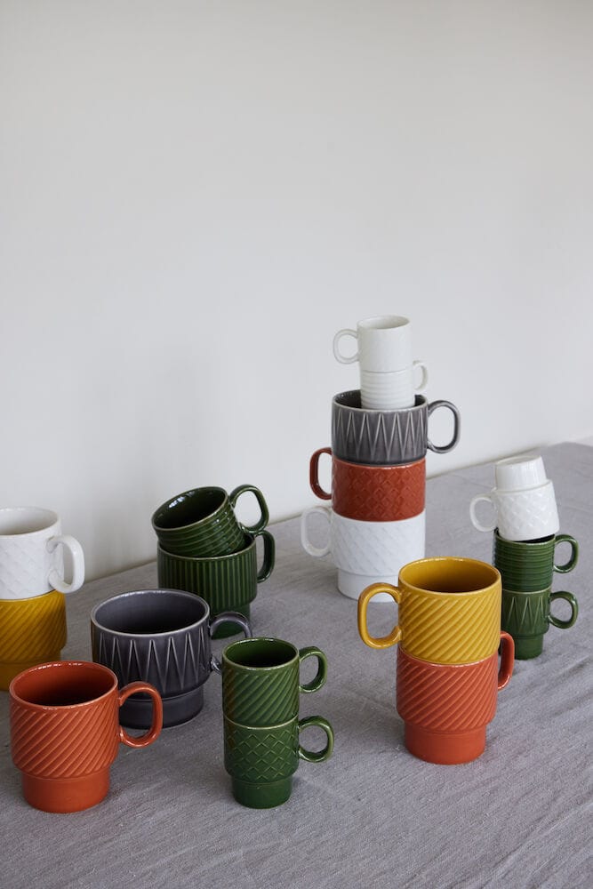 Coffee & More koffiemok 2-pack, Geel Sagaform