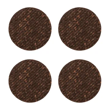 Dante glasonderzetters van kurk 4-pack - Bruin - Sagaform