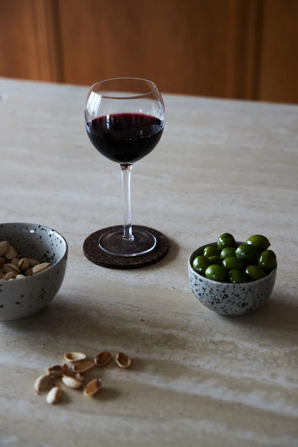 Dante glasonderzetters van kurk 4-pack, Bruin Sagaform