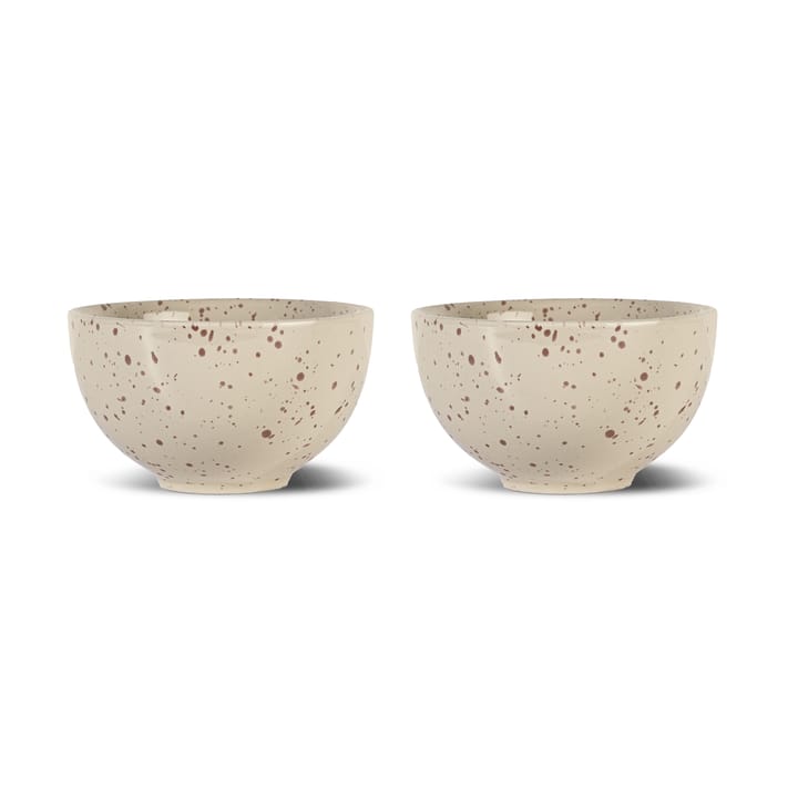 Ditte kom 2-pack - Beige-wijnrood - Sagaform