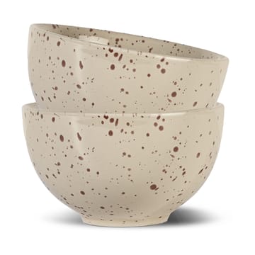 Ditte kom 2-pack - Beige-wijnrood - Sagaform
