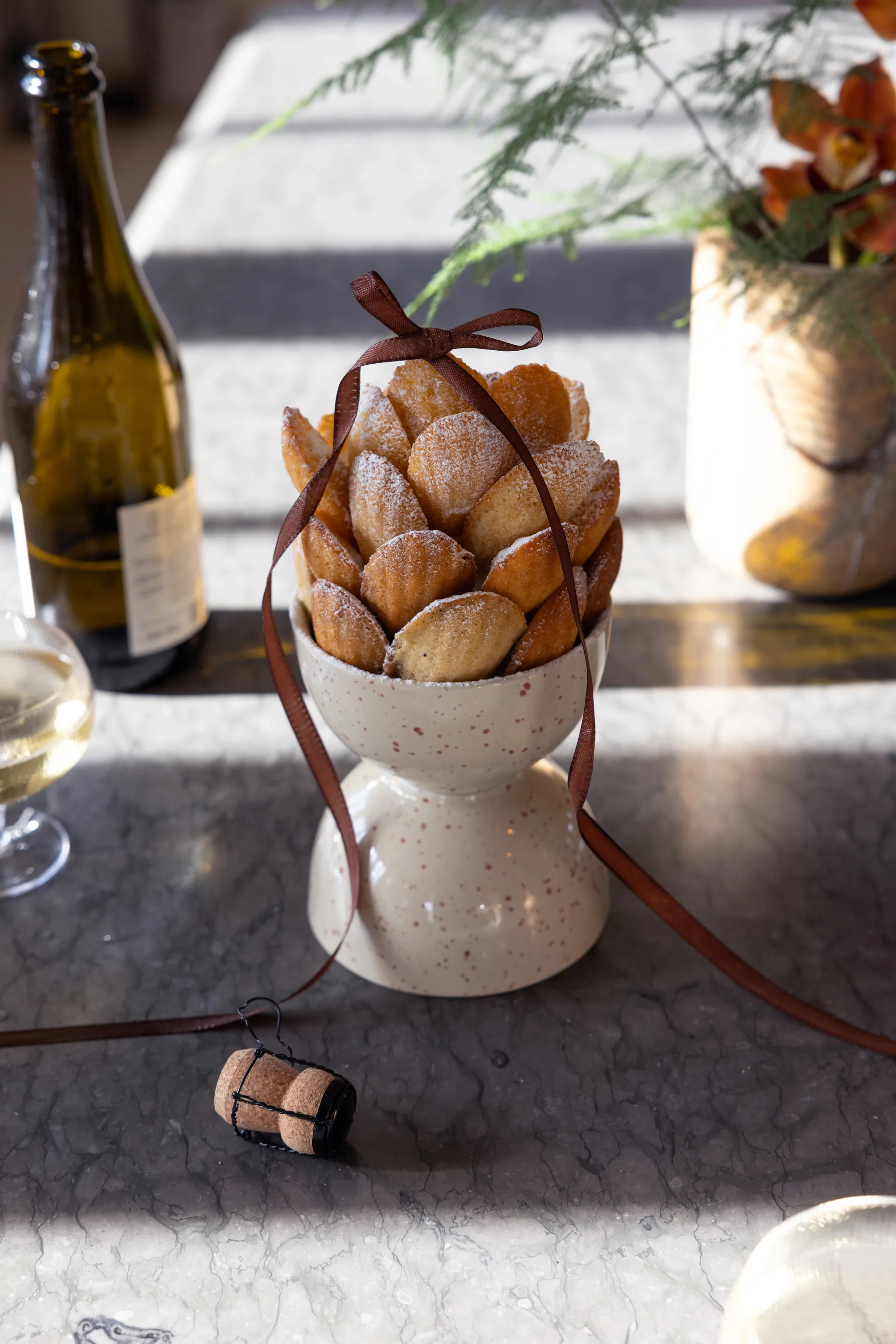 Ditte kom 2-pack, Beige-wijnrood Sagaform