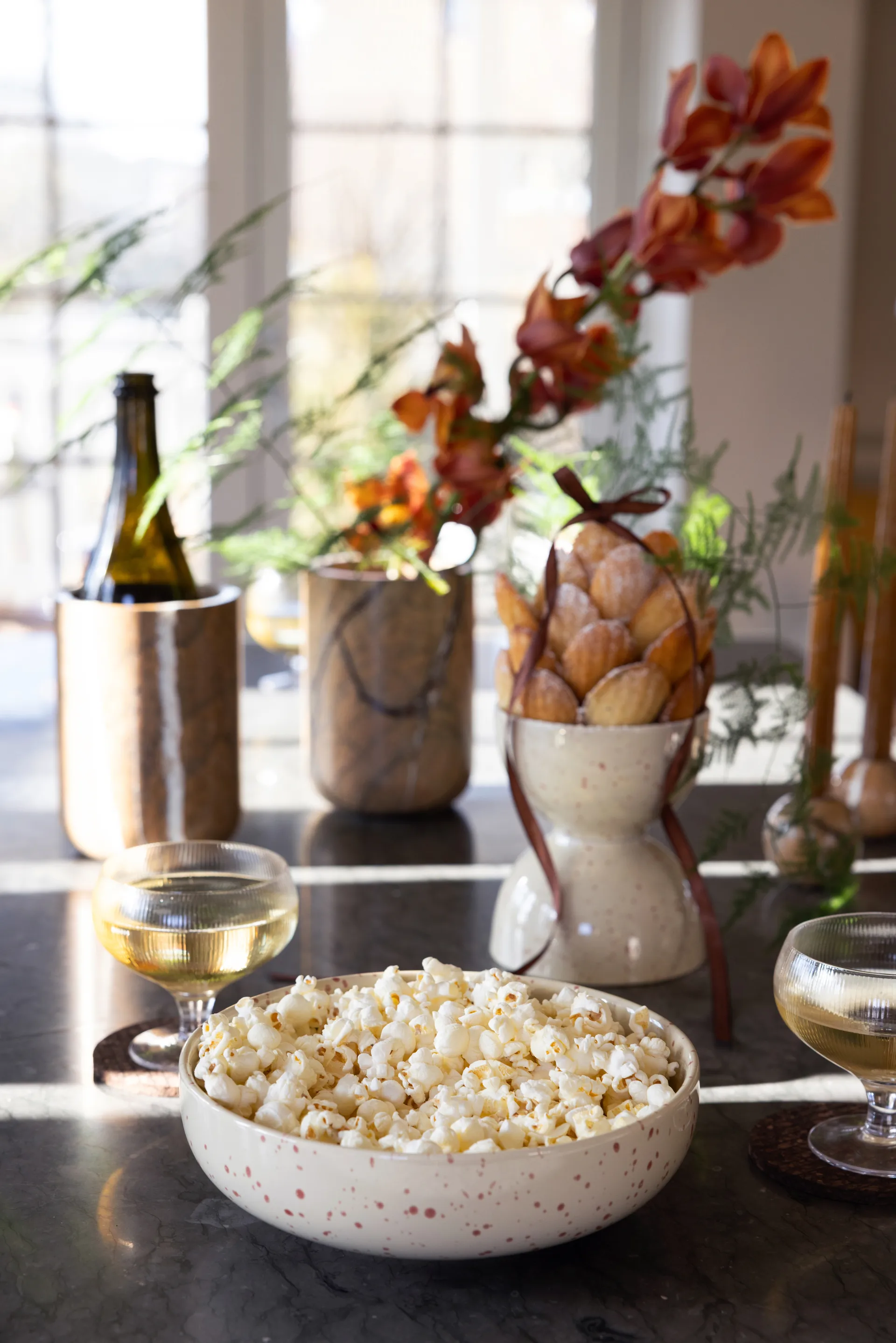 Ditte serveerschaal, Beige-wijnrood Sagaform