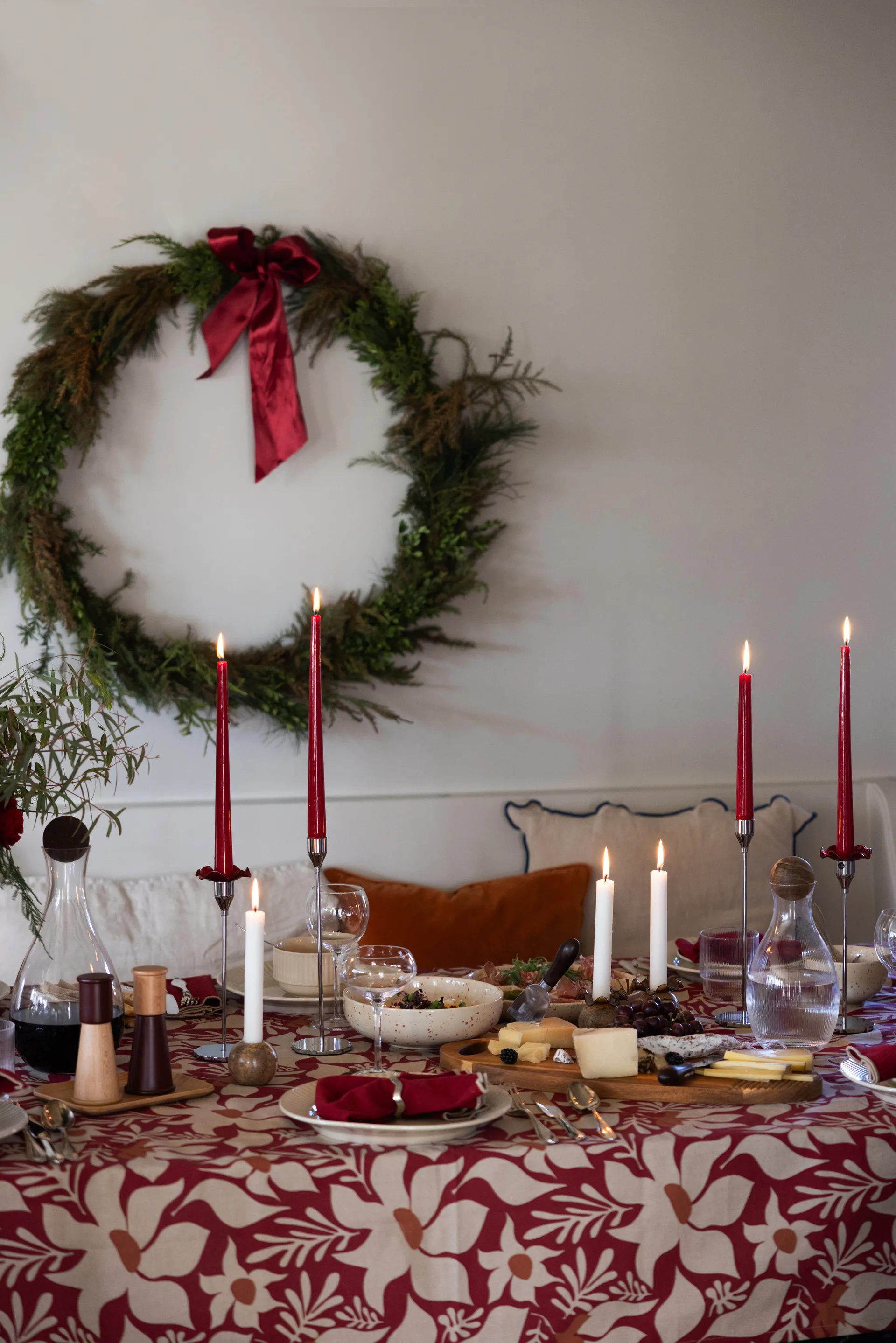 Ditte serveerschaal, Beige-wijnrood Sagaform