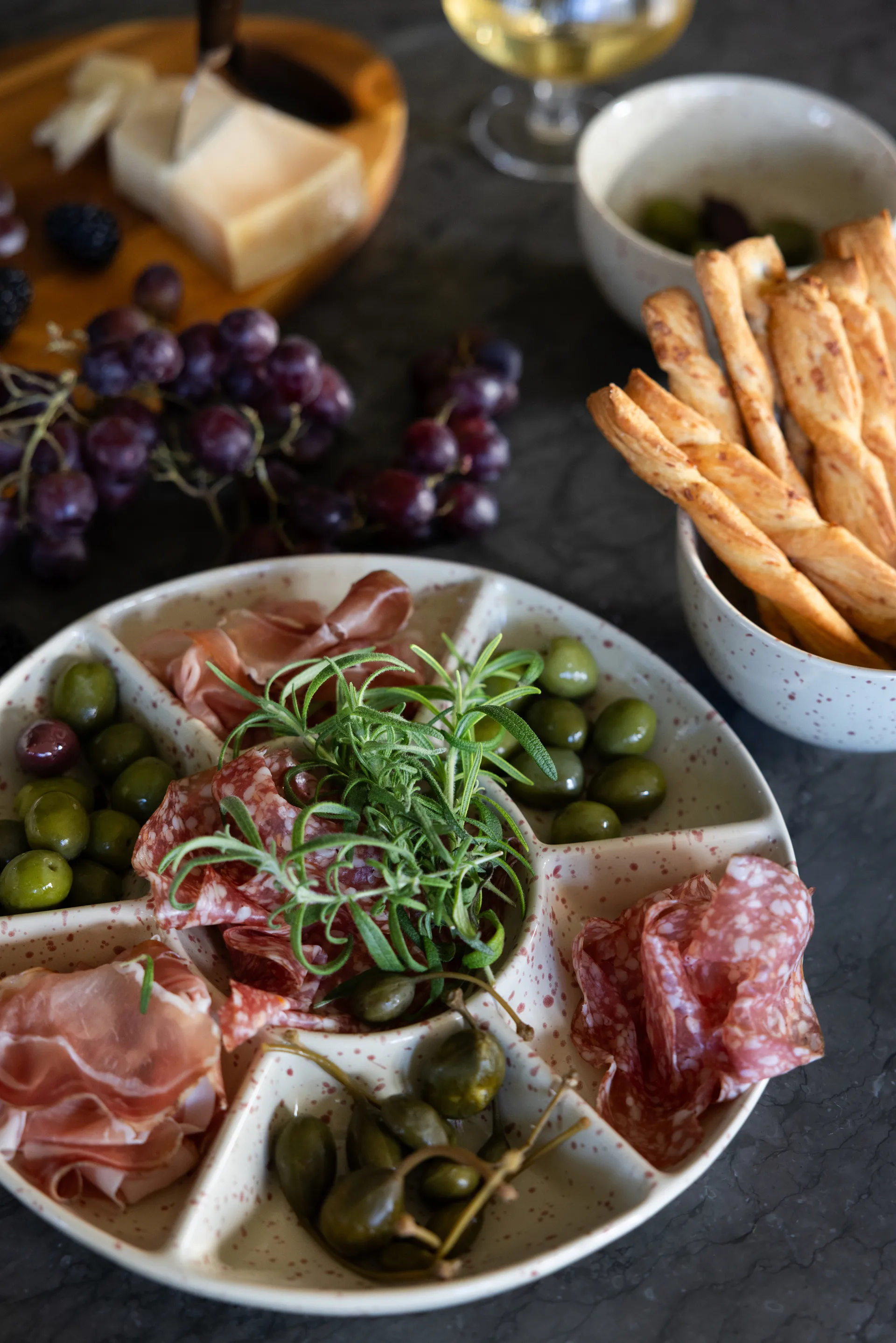 Ditte serveerschotel, Beige-bordeauxrood Sagaform