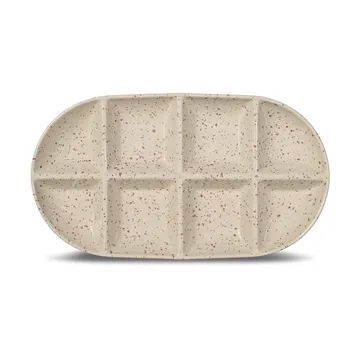 Ditte serveerschotel groot 20x36 cm - Beige-wijnrood - Sagaform