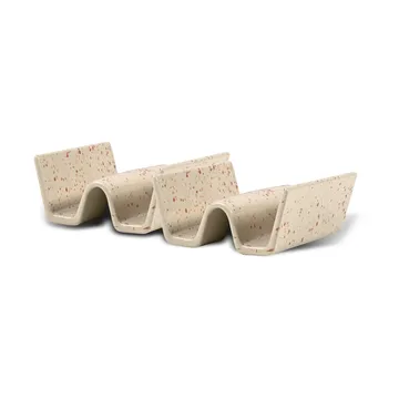 Ditte tacohouder 2-pack - Beige-wijnrood - Sagaform