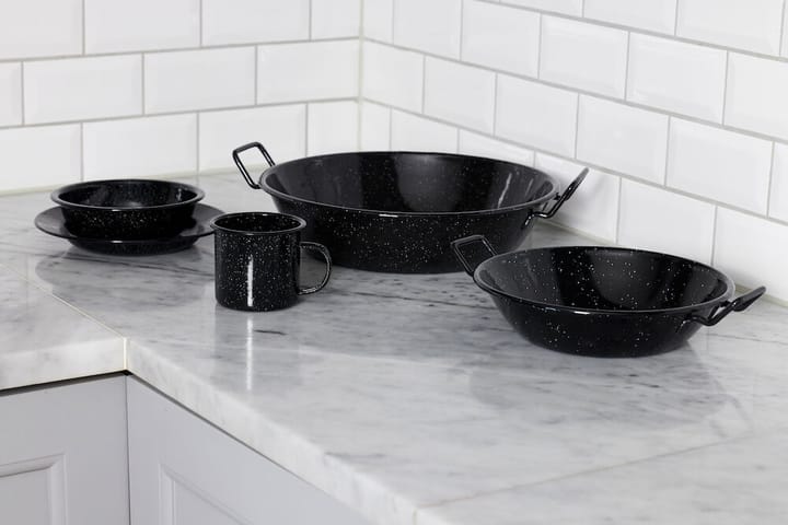 Doris emaille kom Ø16 cm, Zwart Sagaform