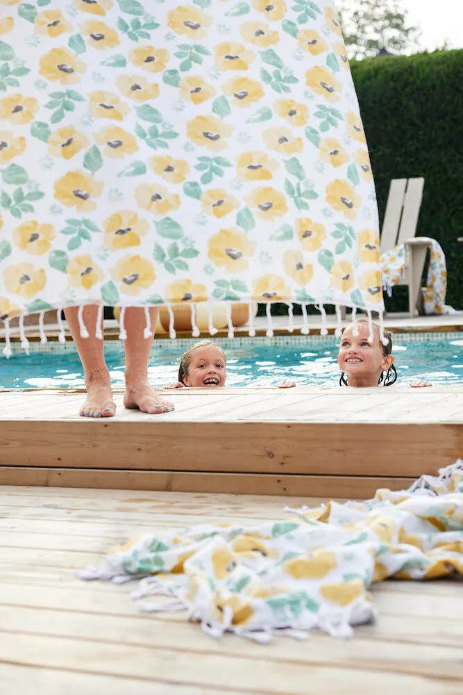 Eden hamam handdoek 90x170 cm, Gemengd geel Sagaform