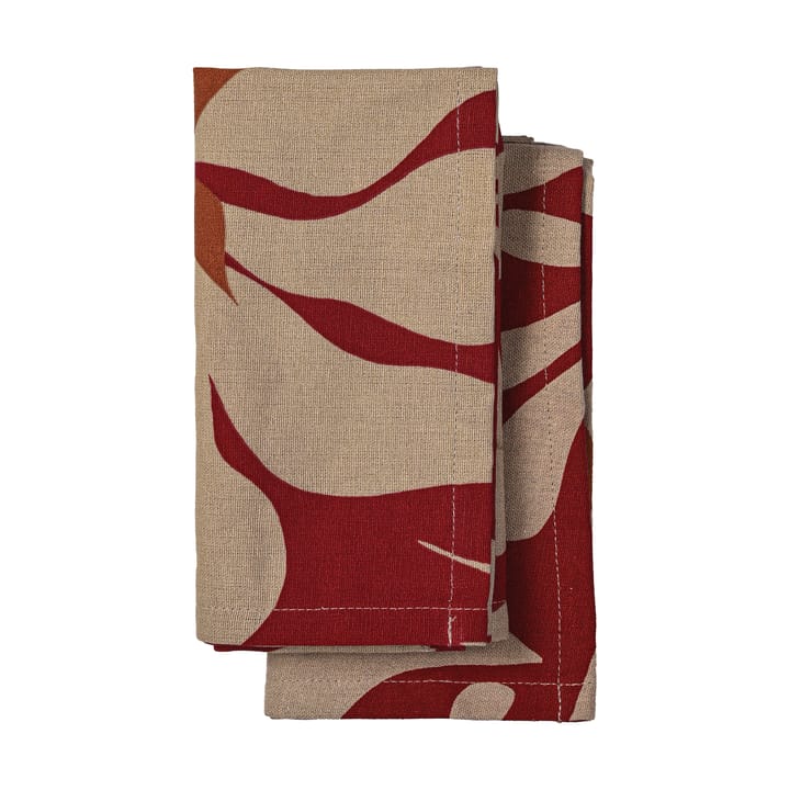 Edith theedoek 50x70 cm 2-pack - Wijnrood - Sagaform