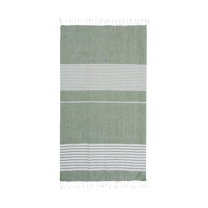 Ella hamam gestreepte badhanddoek 145x250 cm - Groen - Sagaform