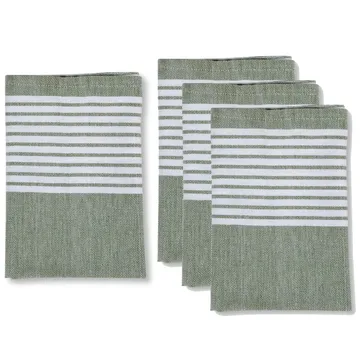 Ella Hamam stoffen servet 4-pack - Groen - Sagaform