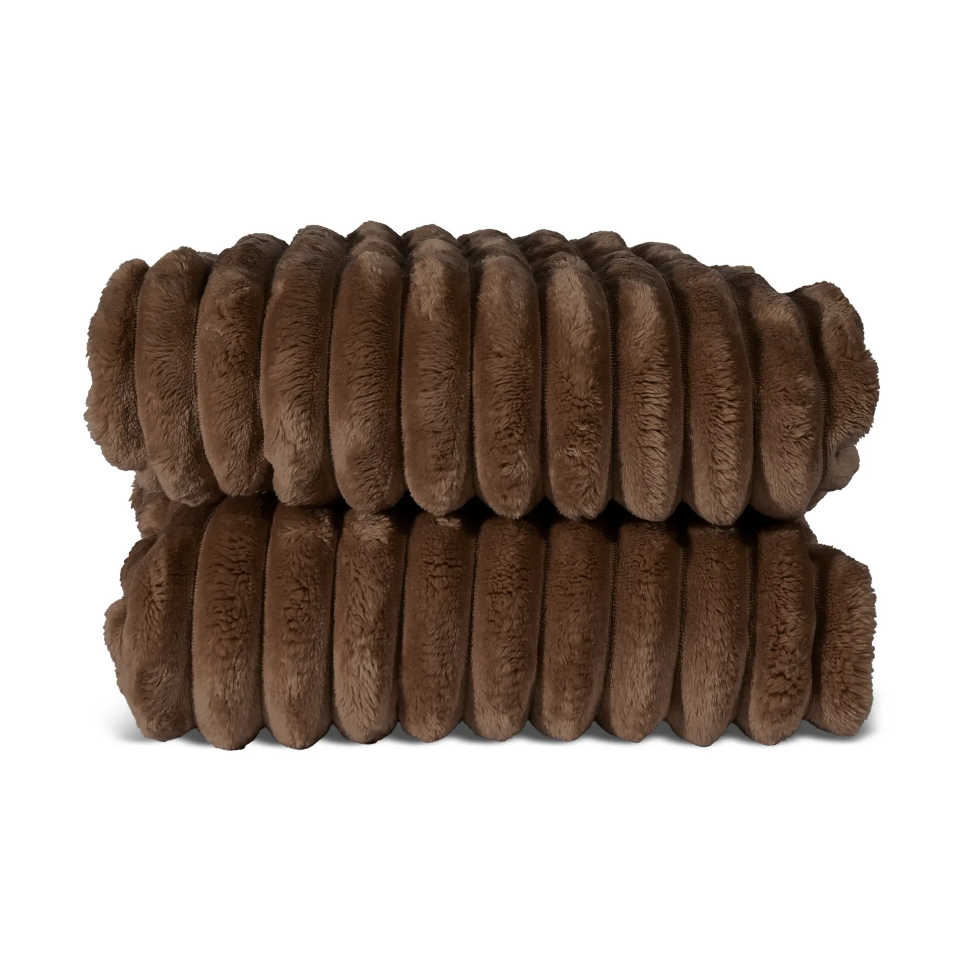 Esther fleeceplaid, Donkerbruin Sagaform