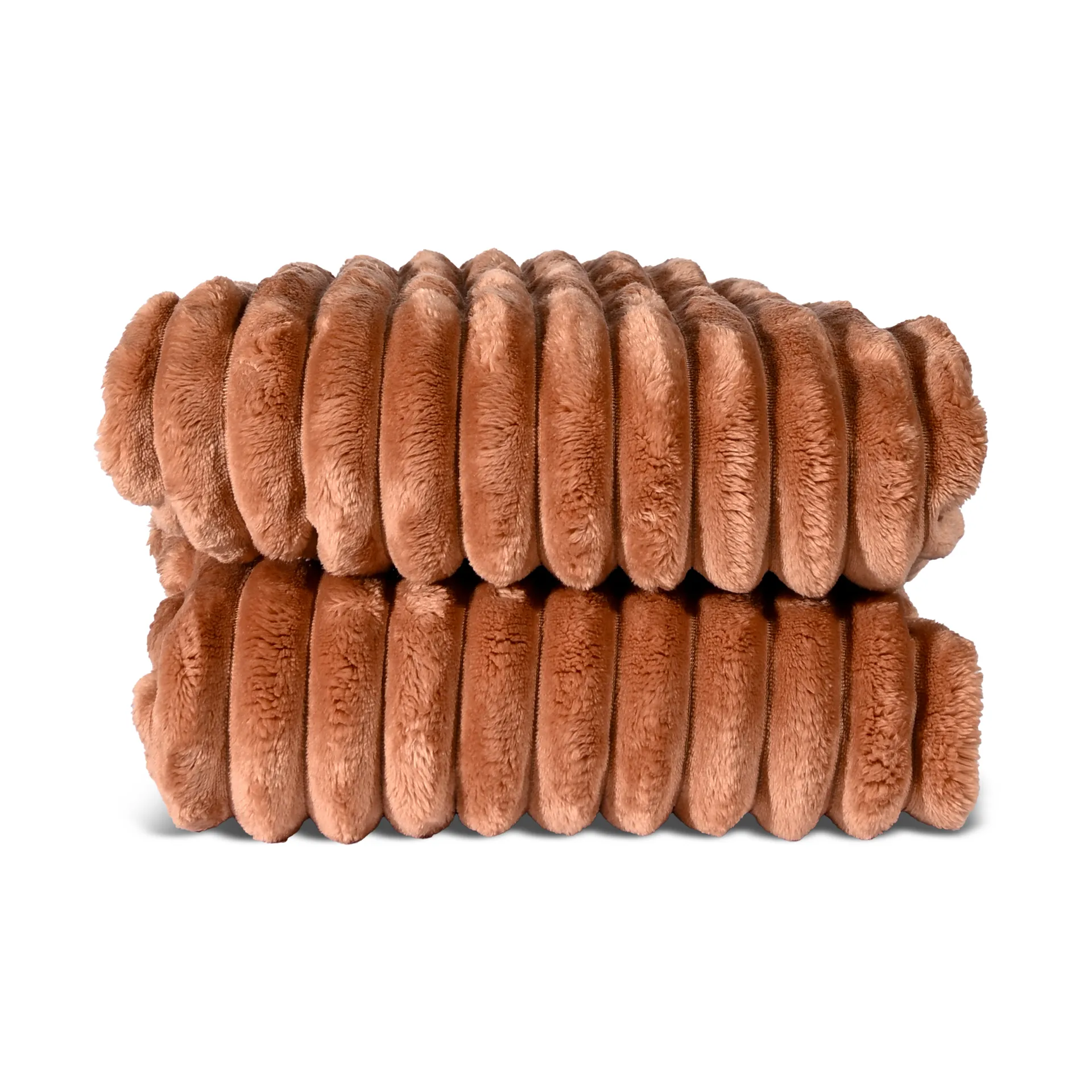 Esther fleeceplaid, Lichtbruin Sagaform