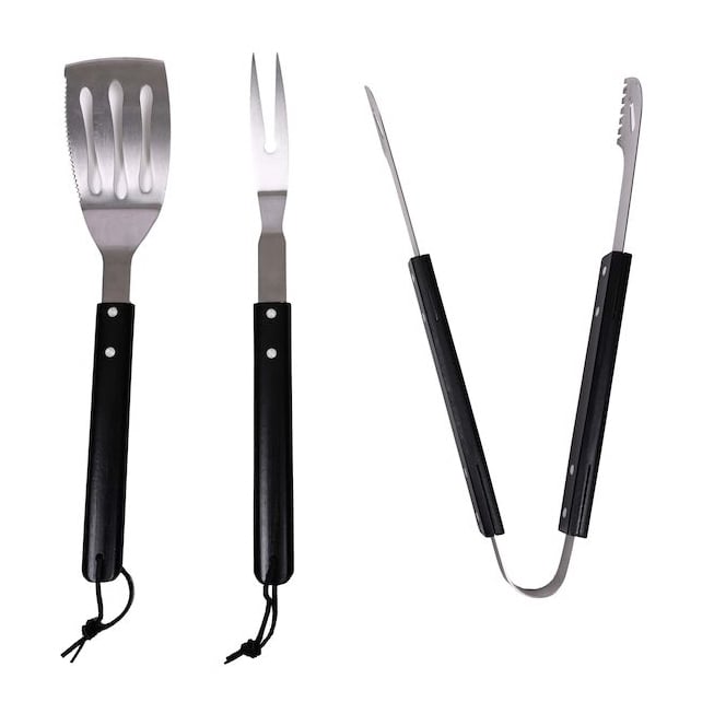 Sagaform Fredde BBQ grillset 3-delig Zwart | Scandinavisch Interieur | Steakmessen | Zwart