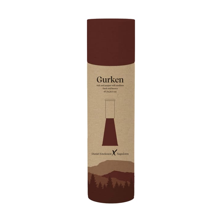 Gurken zout- en pepermolen medium 20,5 cm, Rood-bruin Sagaform