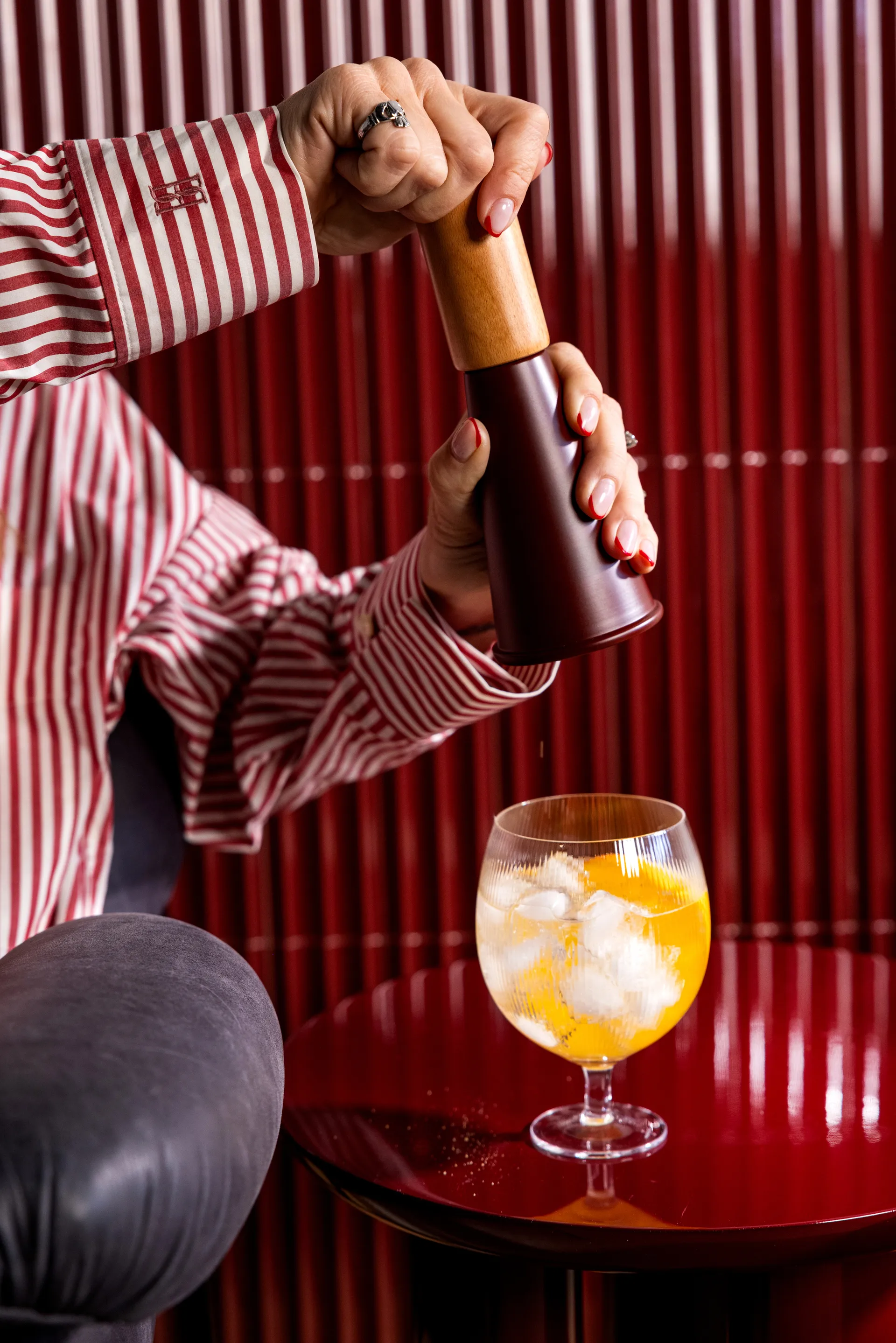 Gurken zout- en pepermolen medium 20,5 cm, Rood-bruin Sagaform