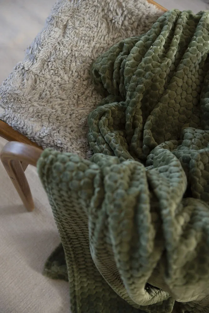 Maja fleeceplaid, Groen Sagaform