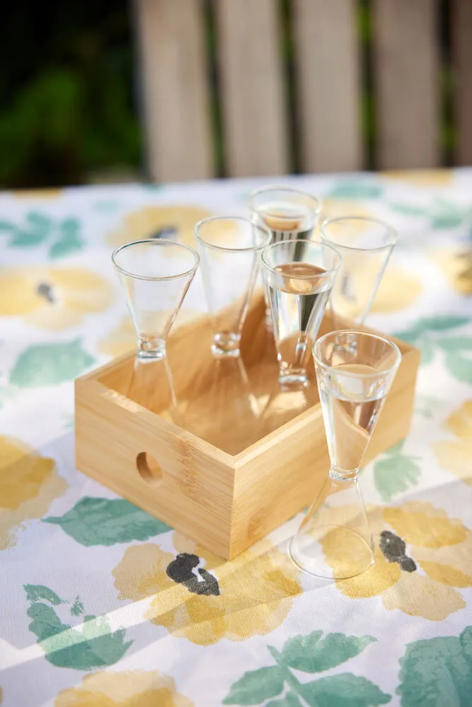 Nature snapsglas in bamboebox 6-pack 4 cl, Bamboe-helder Sagaform