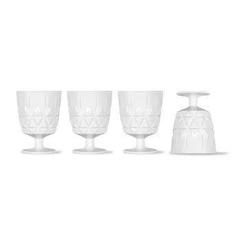 Picknick Juni glas 4-pack - Wit - Sagaform