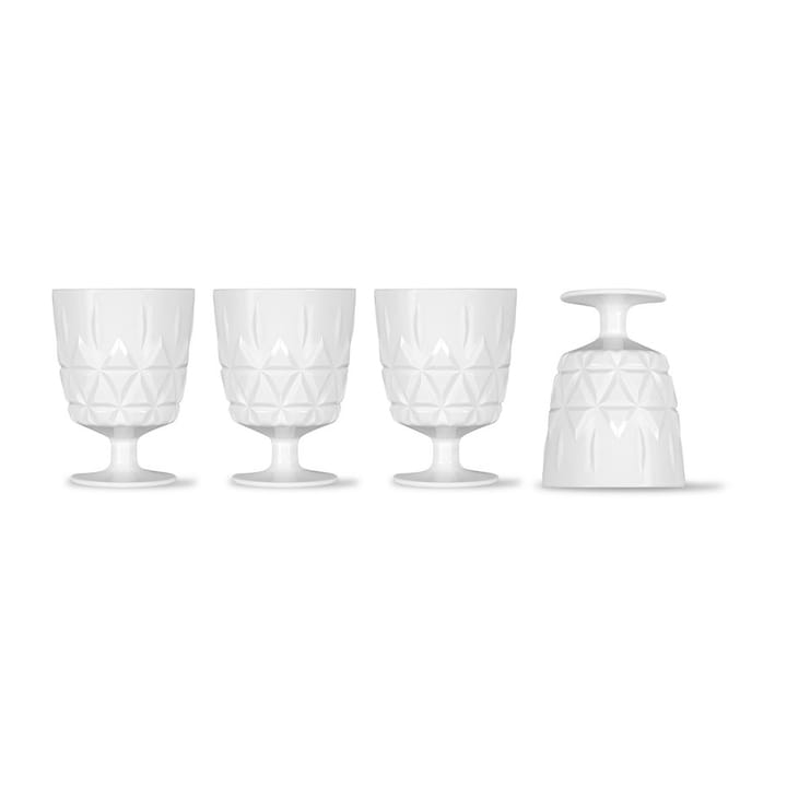 Picknick Juni glas 4-pack - Wit - Sagaform