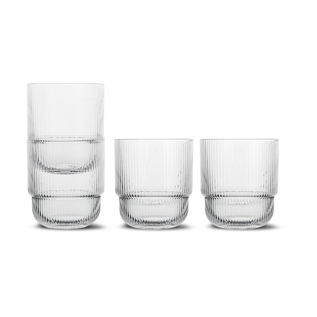 Sagaform blanke waterglazen 4-pack Helder | Scandinavisch Interieur | Drinkglazen | Transparant