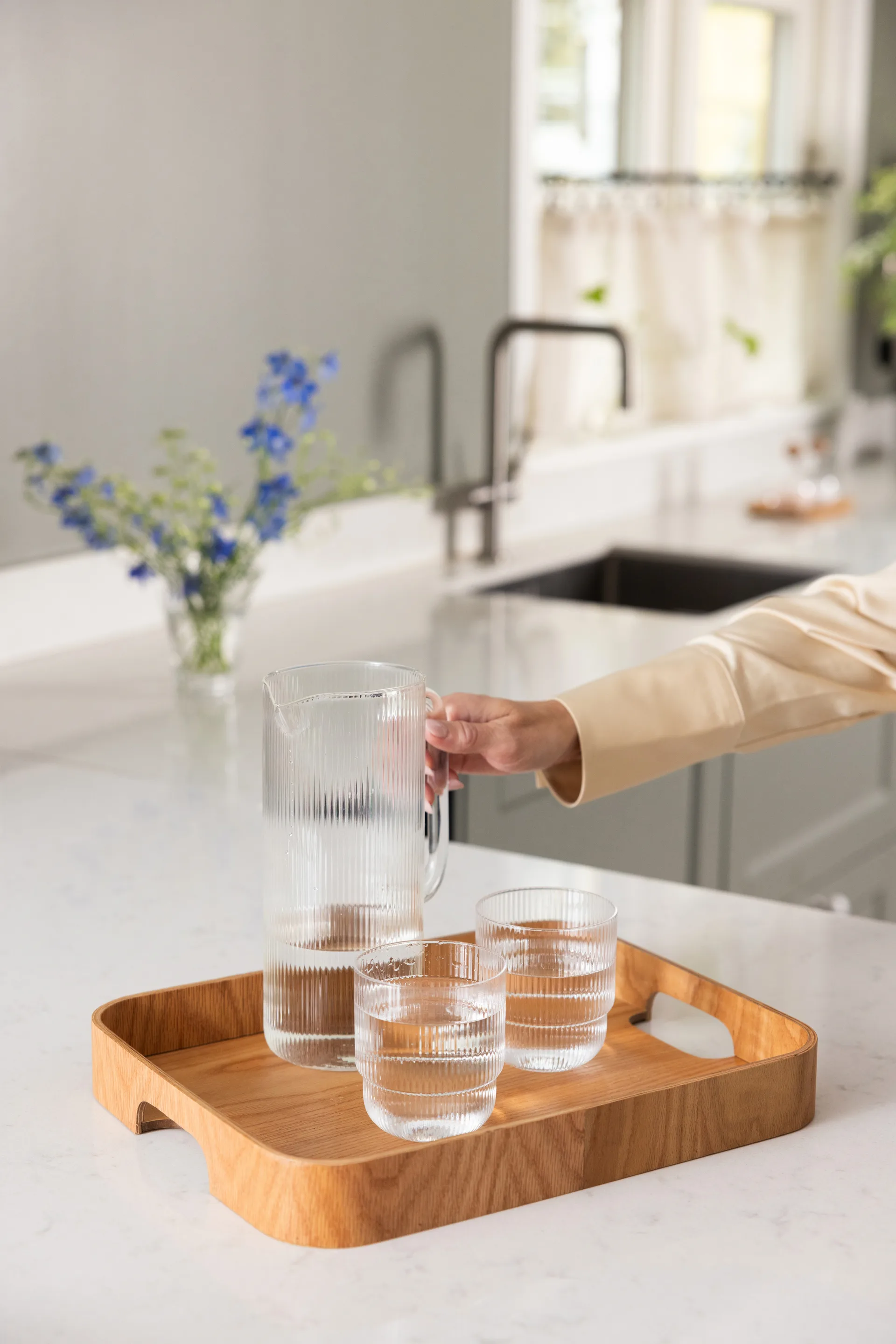 Sagaform blanke waterglazen 4-pack, Helder Sagaform