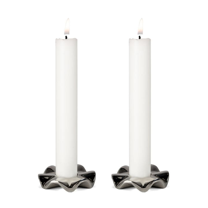 Signe kandelaar 2-pack - Zilver - Sagaform