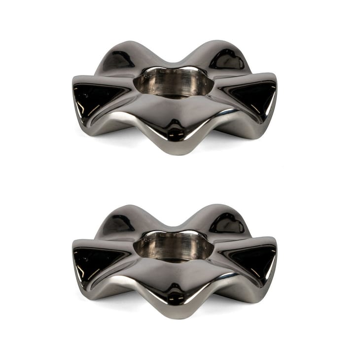 Signe kandelaar 2-pack, Zilver Sagaform
