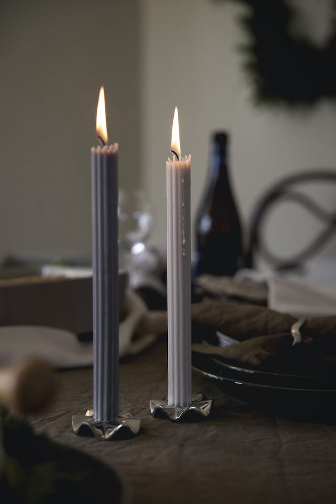 Signe kandelaar 2-pack, Zilver Sagaform