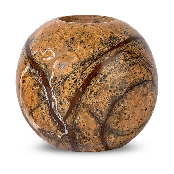 Sten kandelaar Ø6 cm - Bruine bosmarmer - Sagaform
