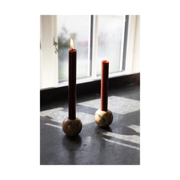 Sten kandelaar Ø6 cm - Bruine bosmarmer - Sagaform