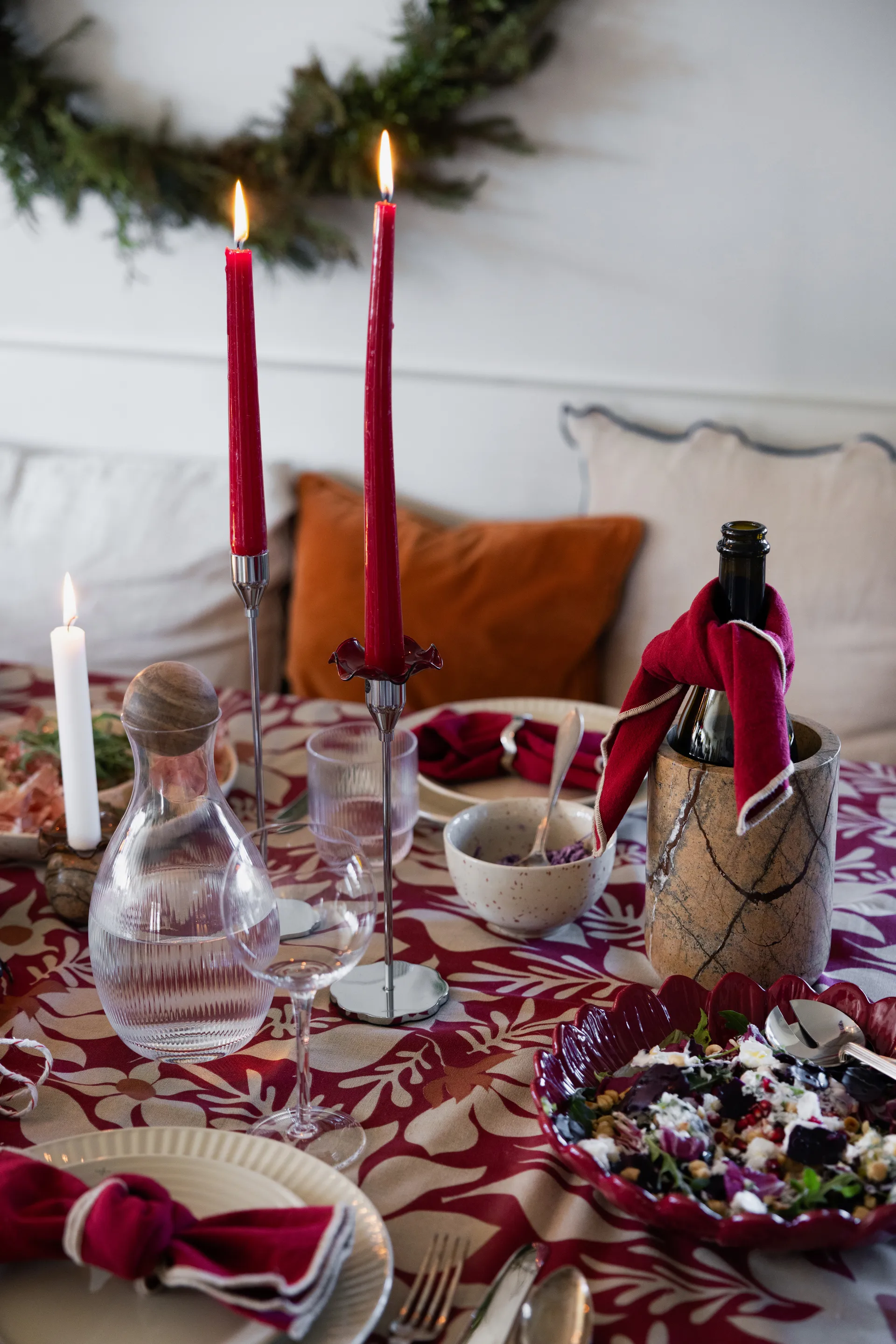 Sten wijnkoeler Ø12,5 cm, Bruine bosmarmer Sagaform