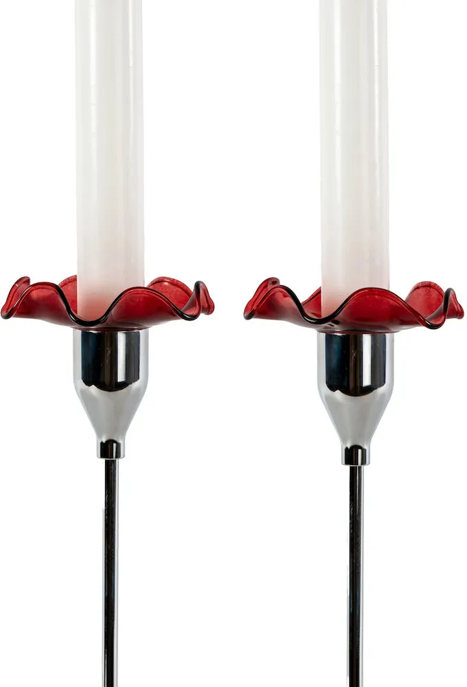 Viva kaarsenmanchet 2-pack, Bordeauxrood Sagaform