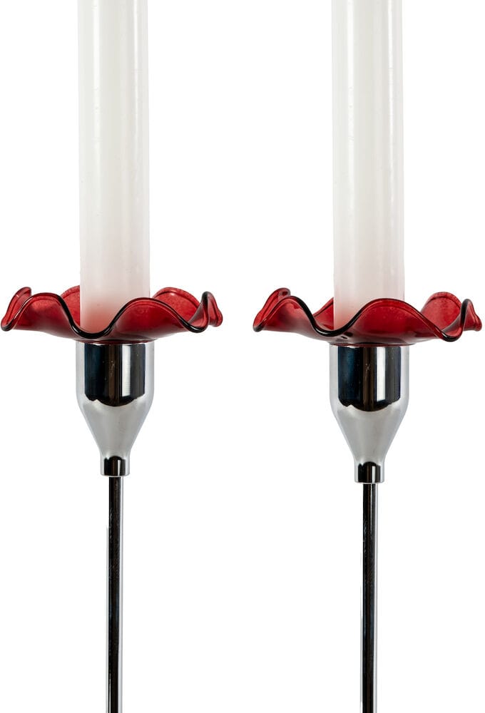 Viva kaarsenmanchet 2-pack, Bordeauxrood Sagaform