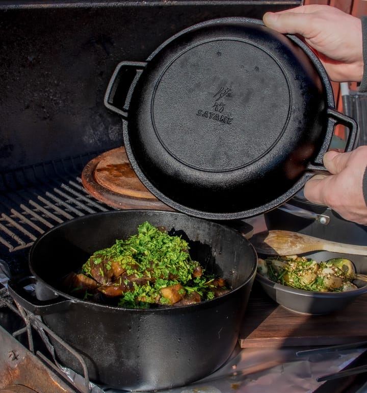 Gietijzeren braadpan met deksel, Ø26 cm Satake
