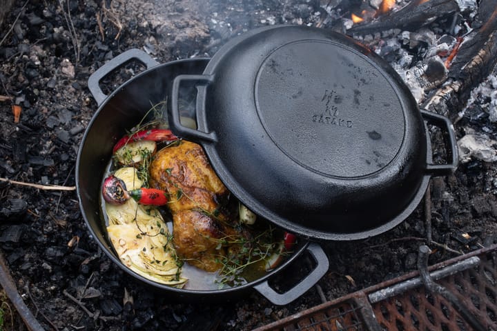 Gietijzeren braadpan met deksel, Ø26 cm Satake