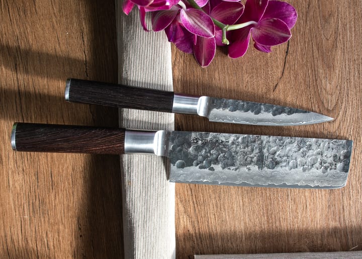 Kuro Nakiri 18 cm met Petty 11 cm, 2-delig Satake