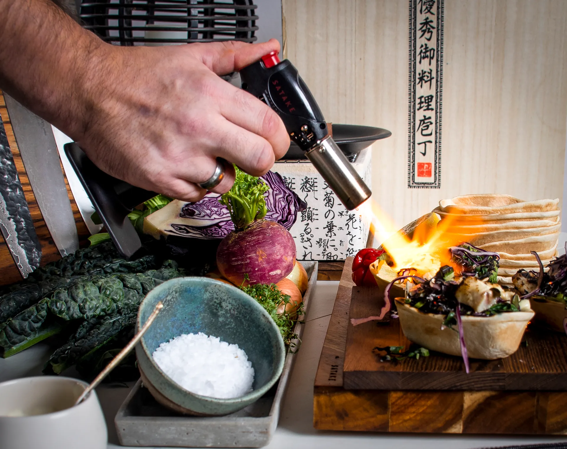 Satake Flame King keukenbrander gas, Zwart Satake