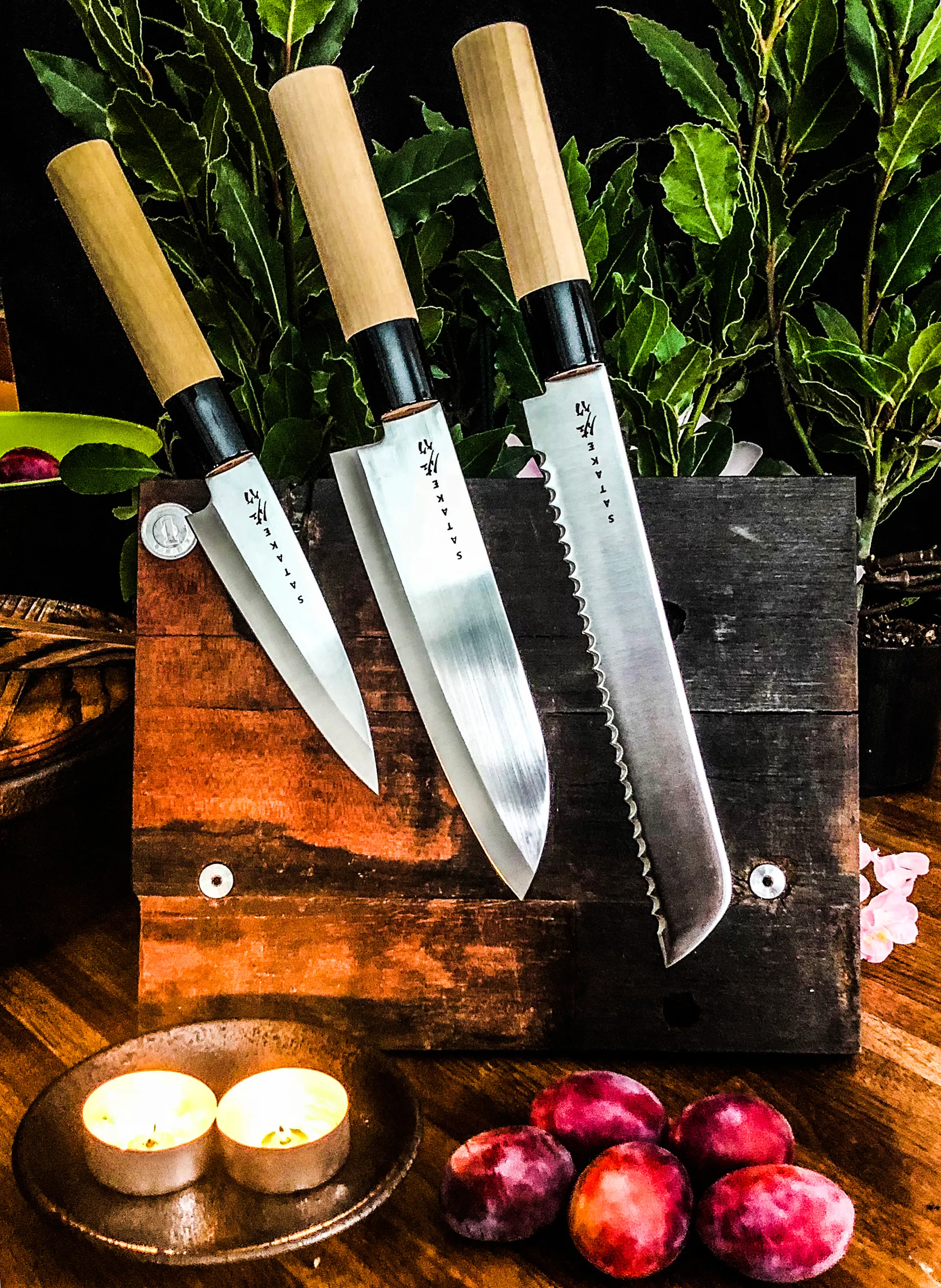Satake Houcho messenset 3-delig, Hi Carbon Steel Satake