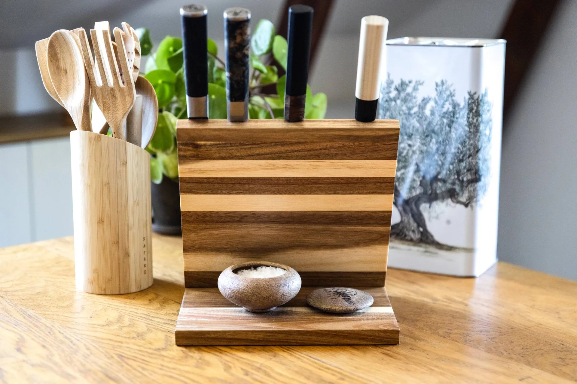 Satake messenmagneet, Acacia, 19x25x24 cm Satake