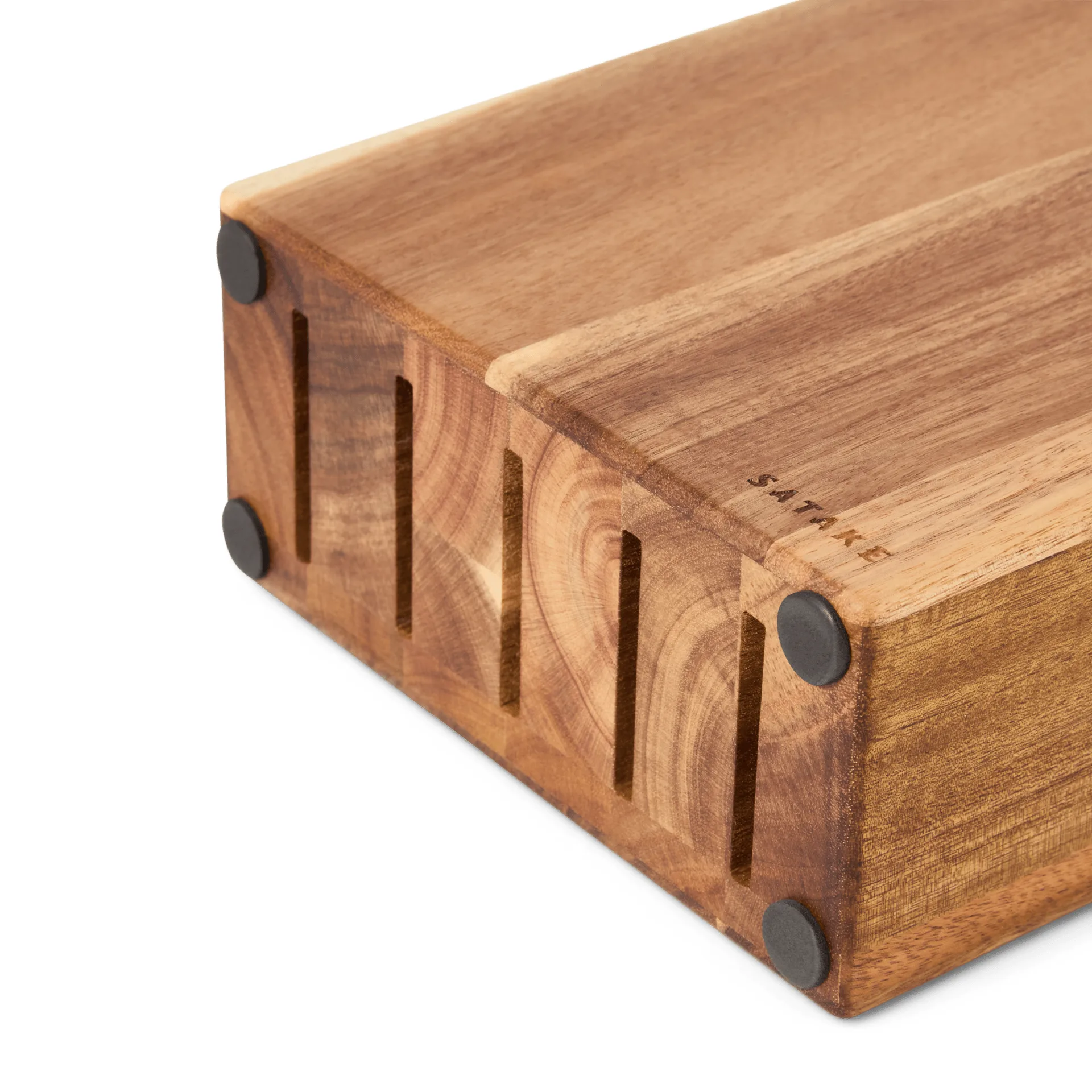 Satake messenmagneet, Acacia, 5 messen, 22,8x18x8 cm Satake