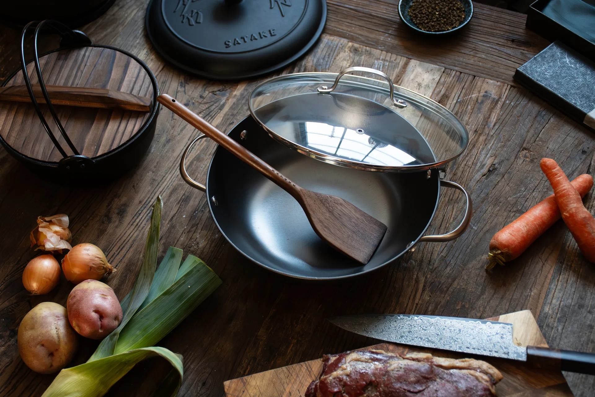 Satake nitrided sauteerpan, 28 cm Satake