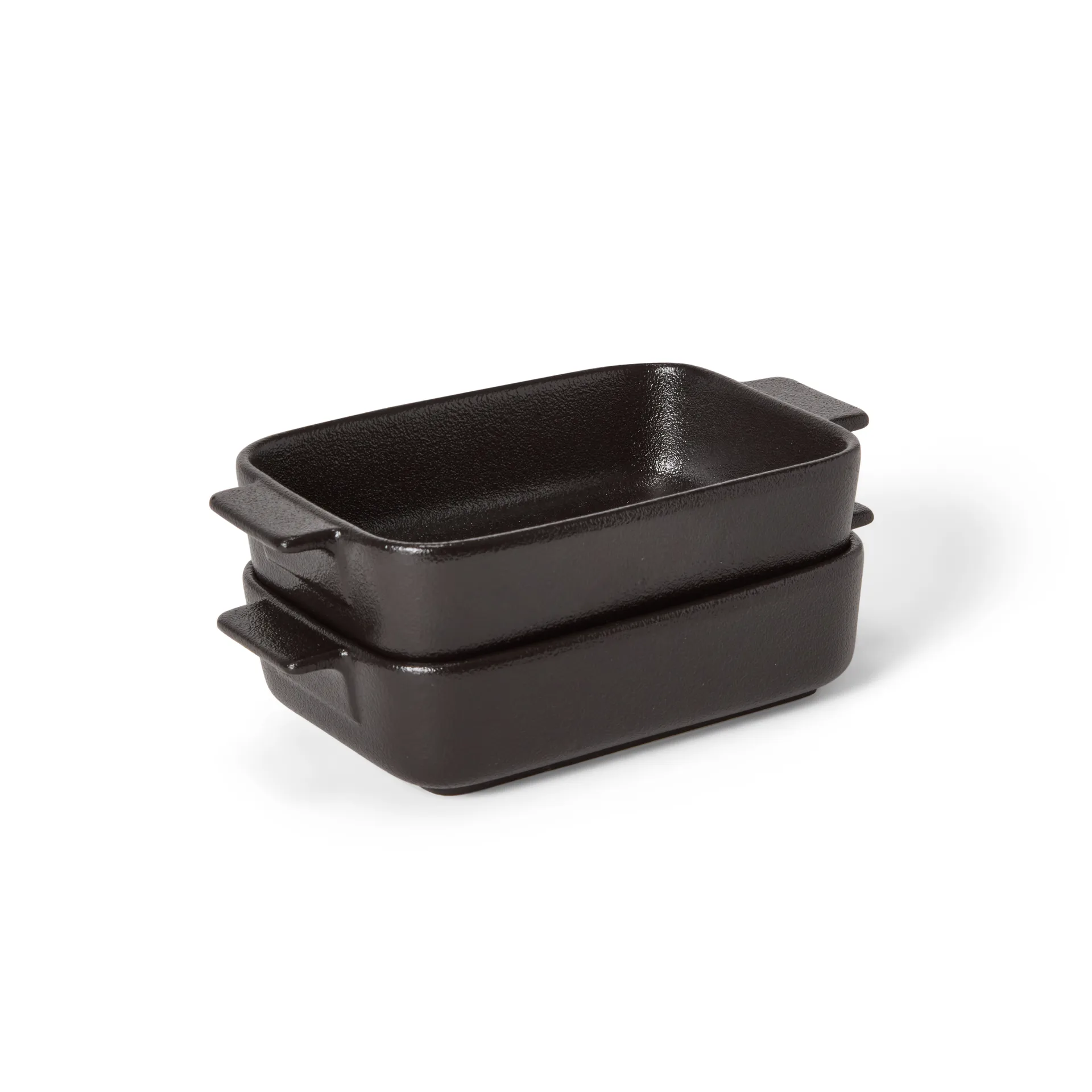 Satake ovenschaal porselein zwart 2-pack, 19 cm Satake
