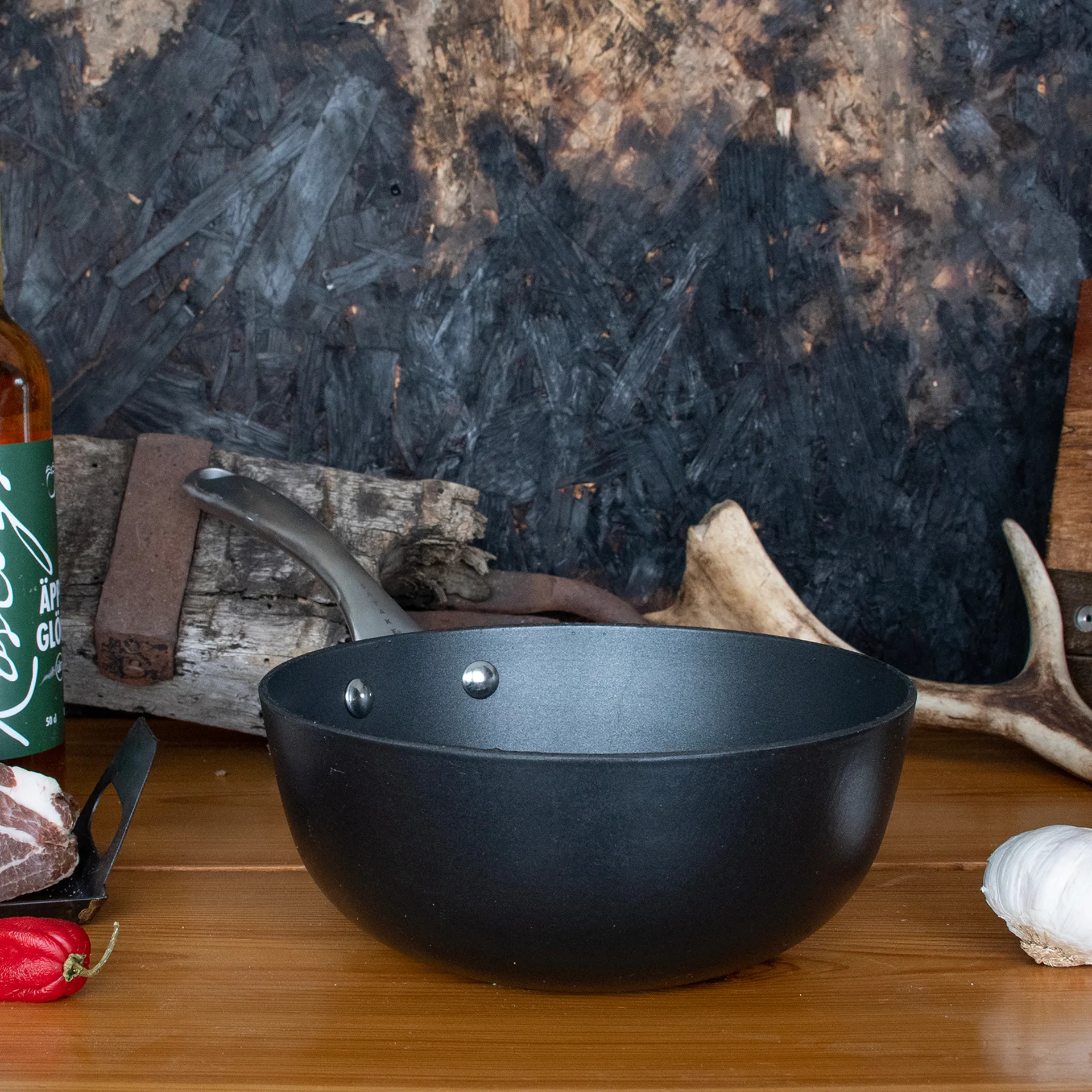 Satake sauteersteelpan met glazen deksel 2-delig, 2 L Satake