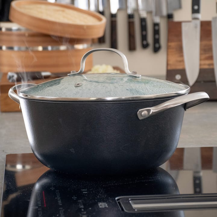 Satake sauteersteelpan met glazen deksel 2-delig, 4 L Satake